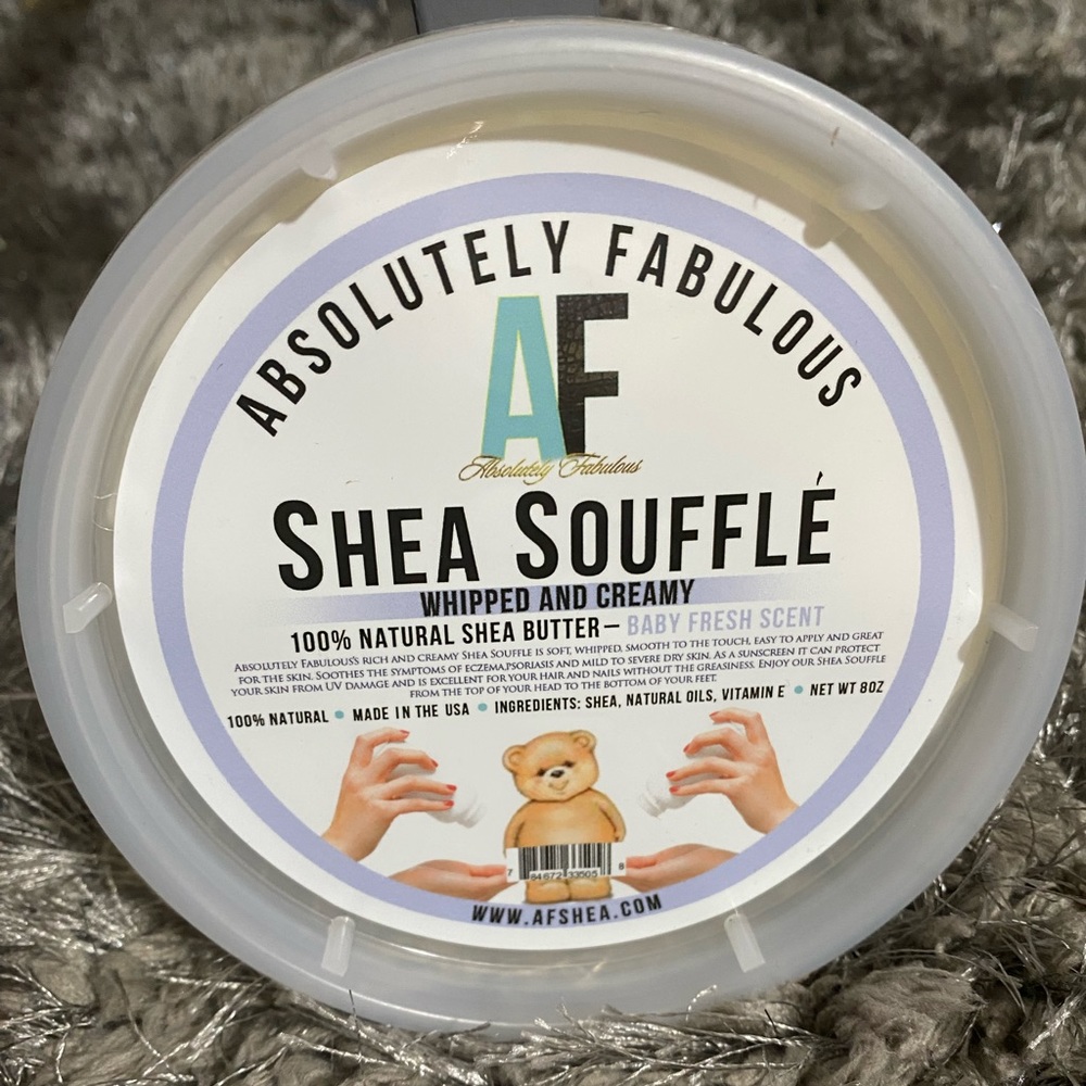 Whipped & Creamy Natural Shea Butter with Baby Fresh scent.